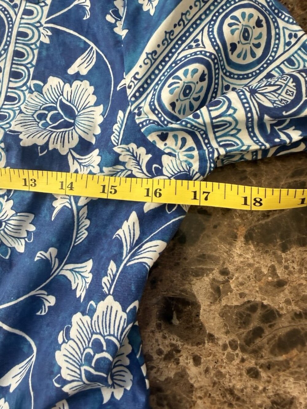 ANTHROPOLOGIE Women’s Size XS Long Sleeve Button Front Dress Blue White Cotton - Picture 5 of 11